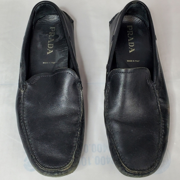 Prada Other - Prada black leather driving loafers size 8.5